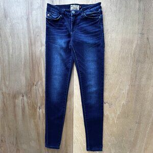 DEAR JOHN LOW RISE SKINNY ANKLE JEANS WOMEN’S sz 27 STRETCHY Dark Wash Denim